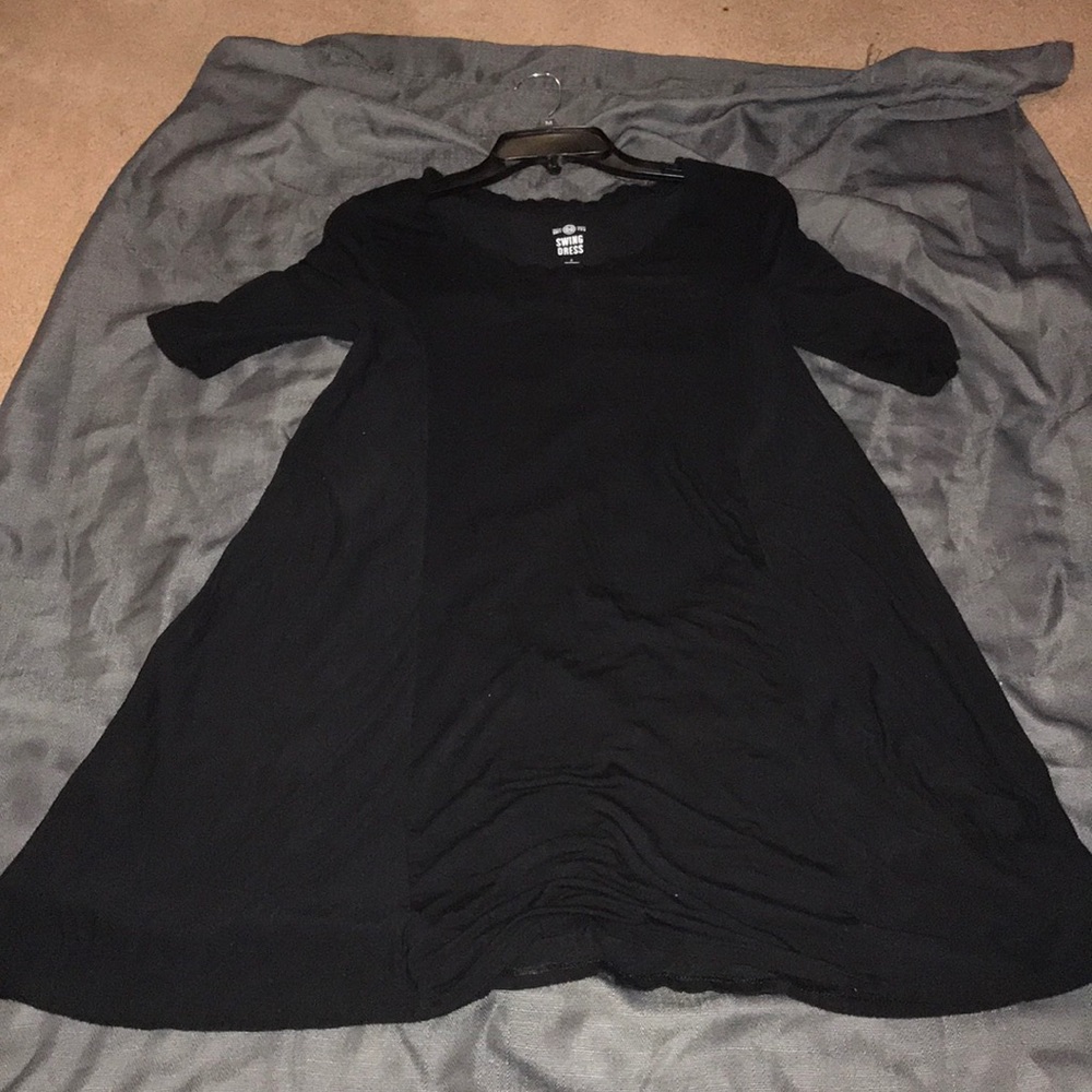 Basic black swing dress